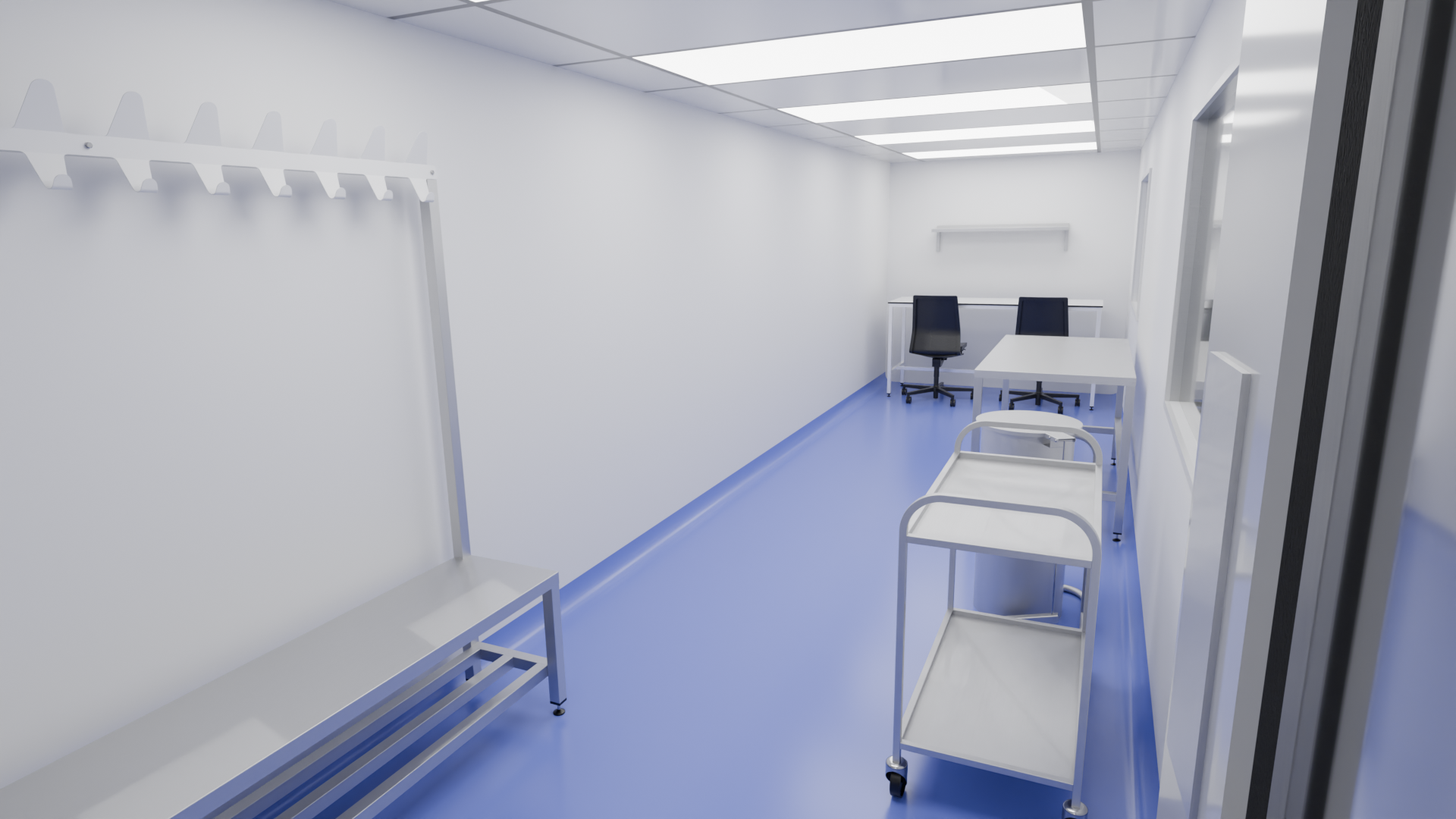 close up inside of series 1 portable cleanroom