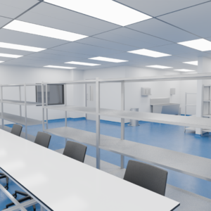 interior view of a SIP modular cleanroom