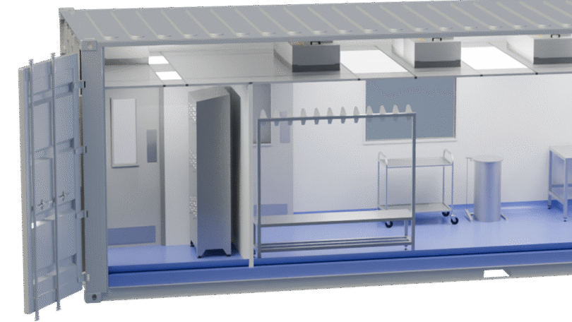 inside of modular cleanroom